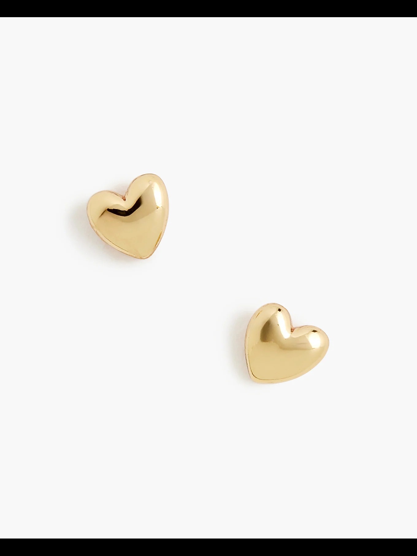 J.Crew Small Heart Stud Earrings, Gold